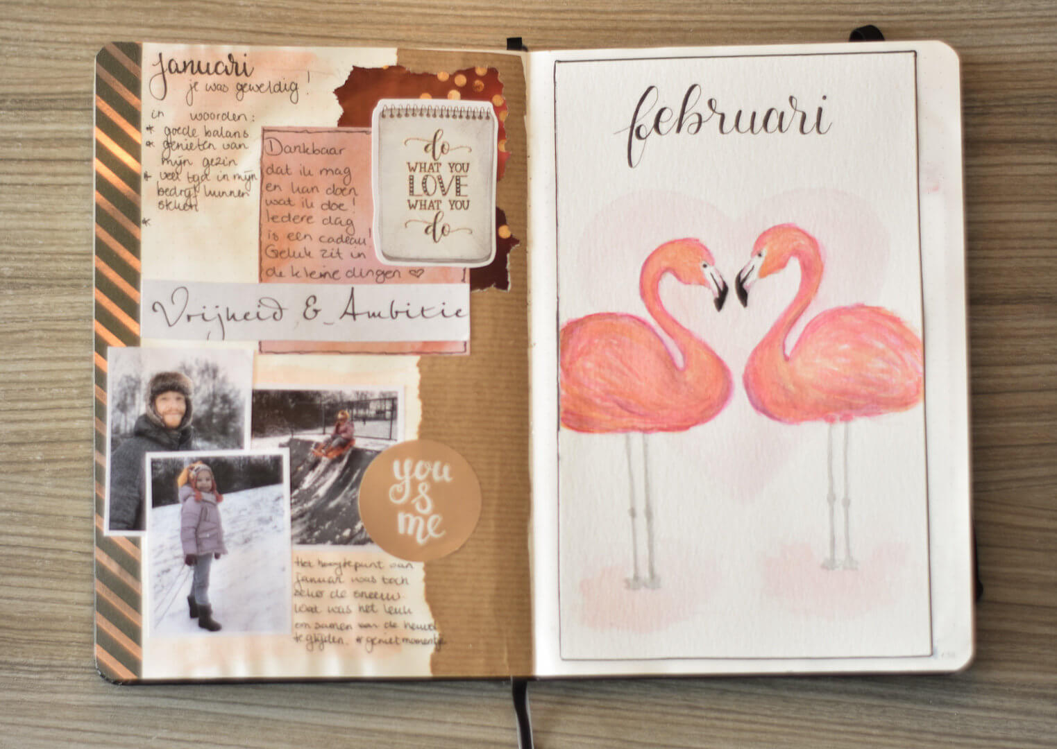 bullet journal in februari voorpagina